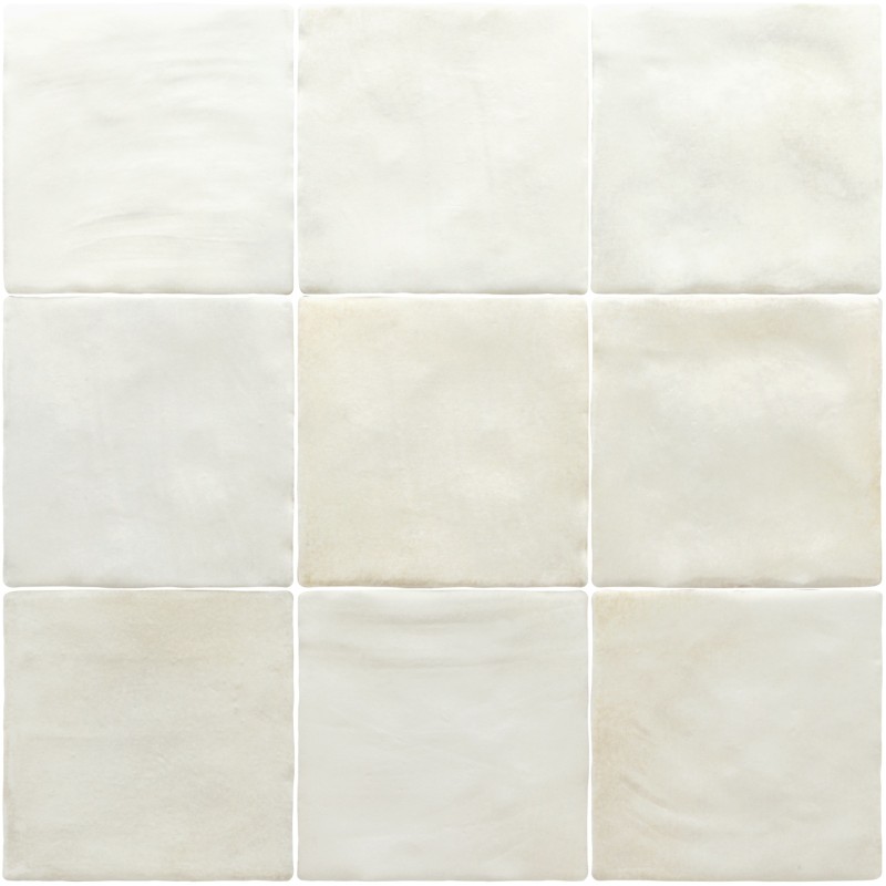 Zellige - carrelage SEVA SILICA WHITE 10x10 cm effet zellige