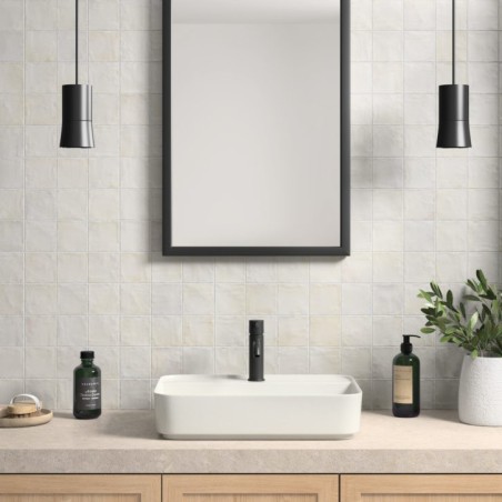 Zellige - carrelage SEVA SILICA WHITE 10x10 cm effet zellige