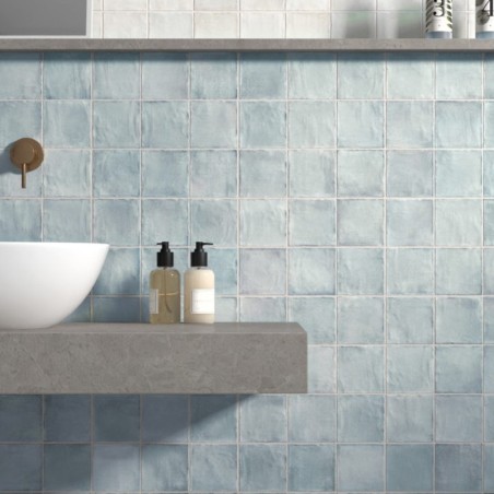 Zellige - carrelage SEVA STORM BLUE 10x10 cm effet zellige