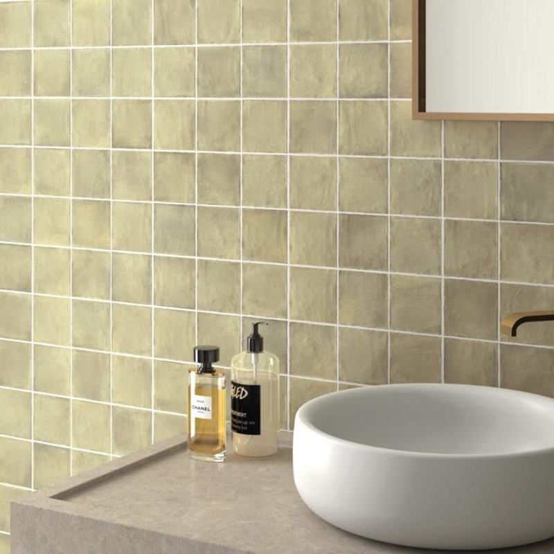 Zellige - carrelage SEVA WEALD GREEN 10x10 cm effet zellige