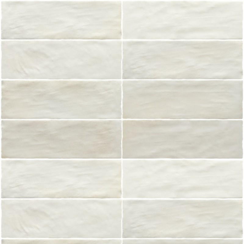 Zellige - carrelage SEVA SILICA WHITE 6,5x20 cm effet zellige