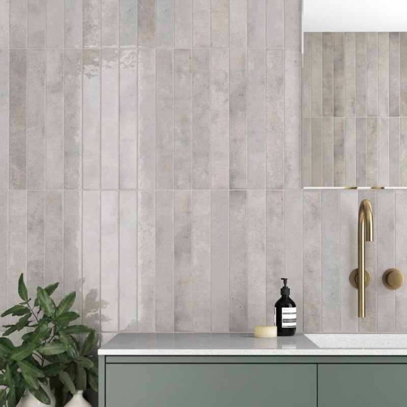 Zellige - carrelage ALGARRA DIM GRAY 5x40 cm effet zellige