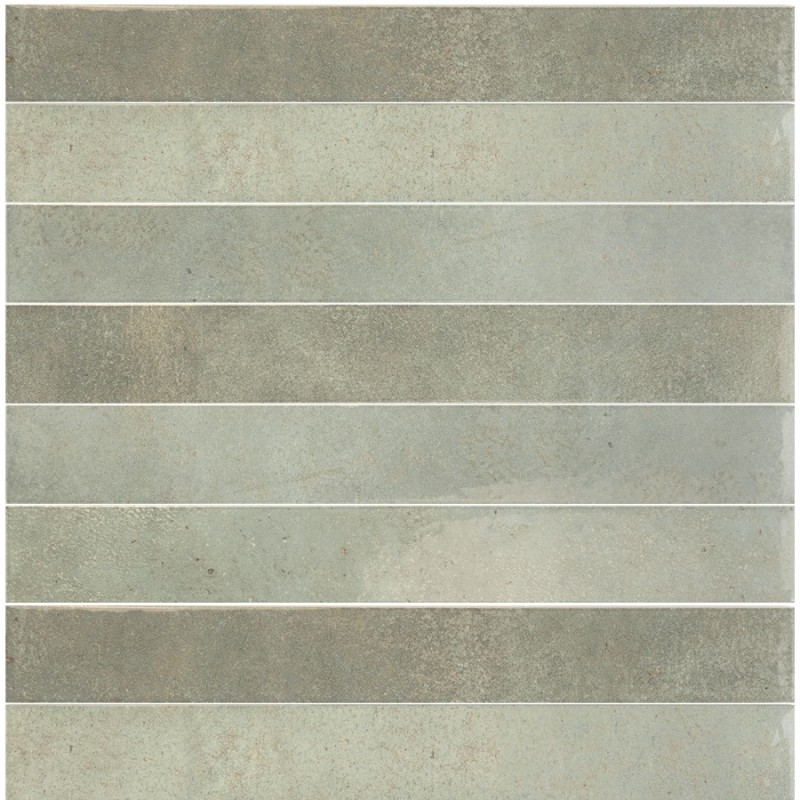 Zellige - carrelage ALGARRA GREEN FIELD 5x40 cm effet zellige