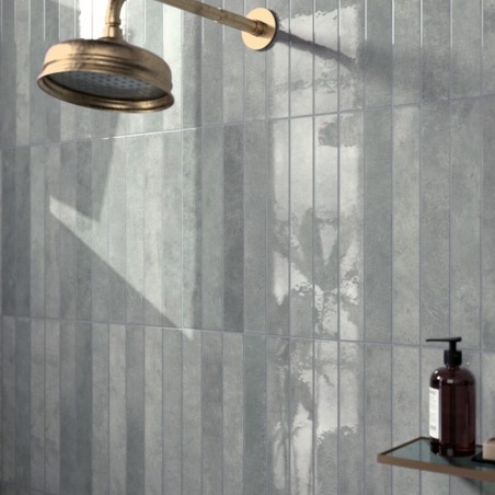 Zellige - carrelage ALGARRA MODDY BLUE 5x40 cm effet zellige