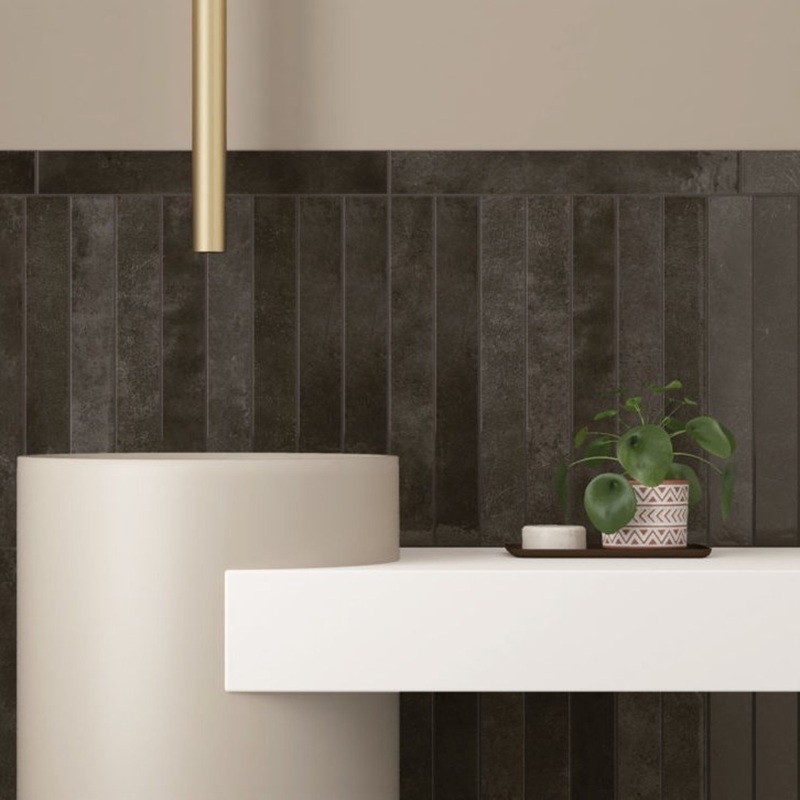 Zellige - carrelage ALGARRA SOOT 5x40 cm effet zellige