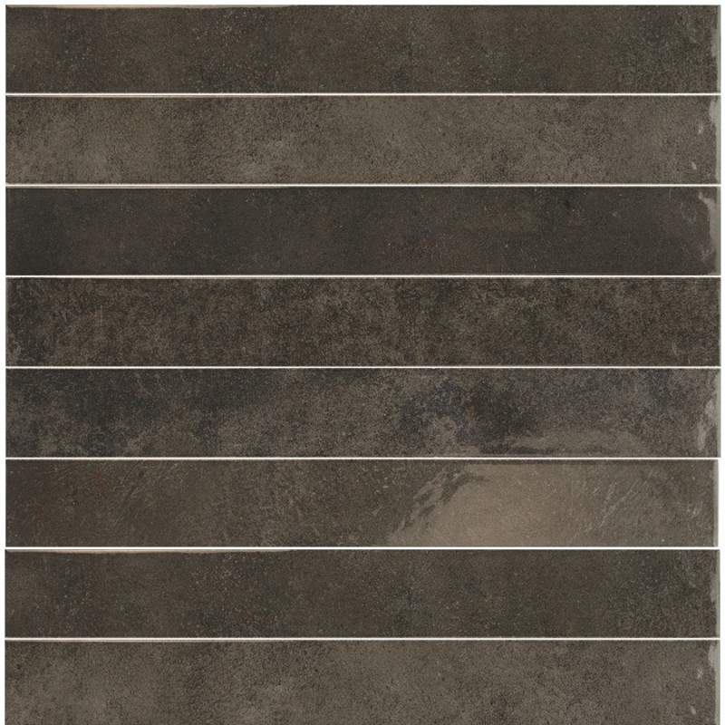 Zellige - carrelage ALGARRA SOOT 5x40 cm effet zellige