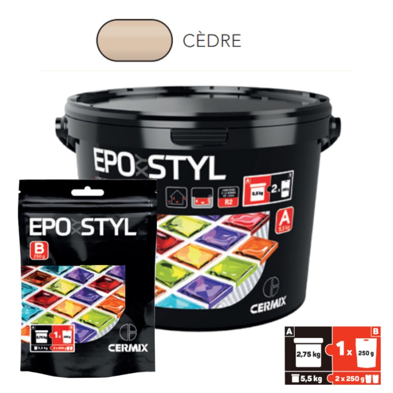 Étanchéité, colle et joint - EPOXYSTYL CEDRE / Pot de 3 Kg
