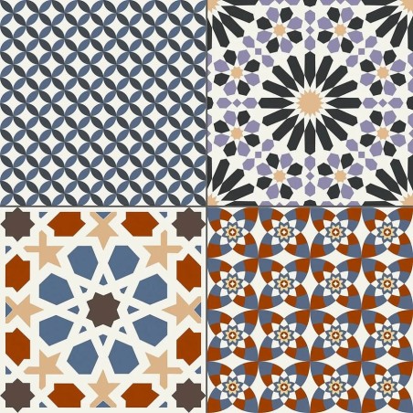 Carreaux ciment - carrelage imitation carreau ciment 44x44 cm casablanca COLOR