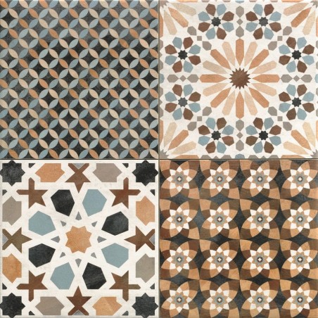 Carreaux ciment - carrelage imitation carreau ciment 44x44 cm casablanca MIX