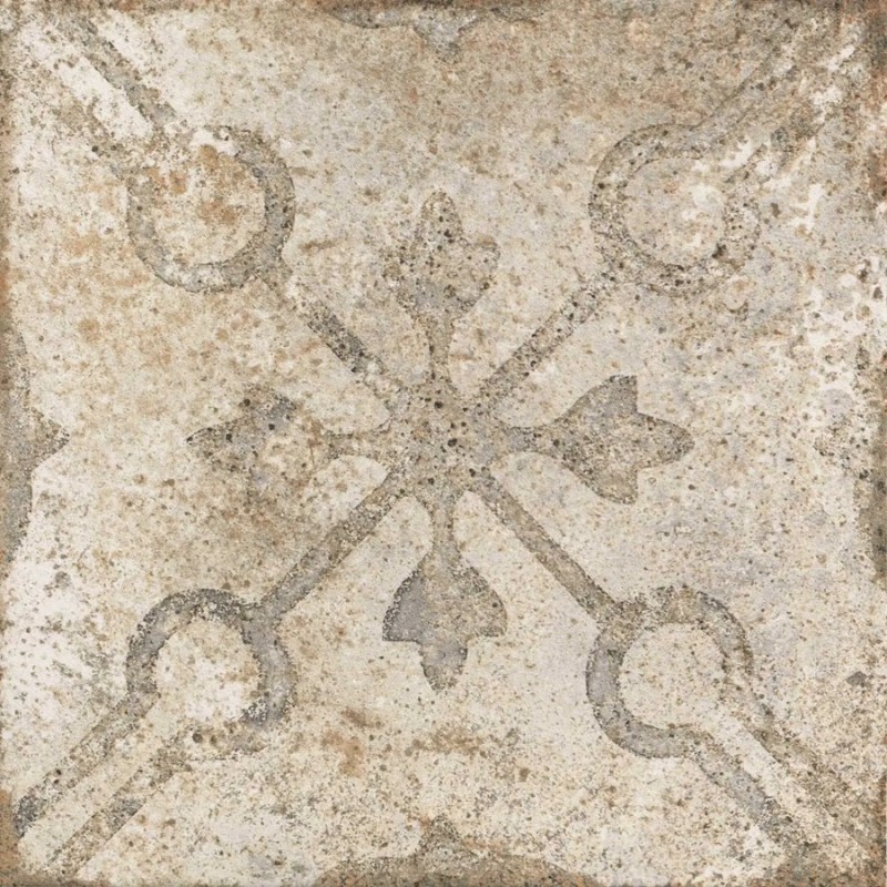 Carreaux ciment - Carrelage effet carreaux ciment vieilli LOIRE MIX 33,3 x 33,3 cm