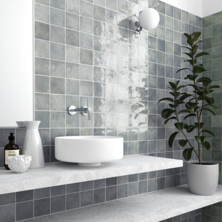 Zellige - carrelage ALGARRA MODDY BLUE 10x10 cm effet zellige