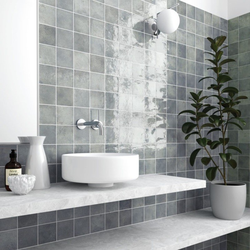 Zellige - carrelage ALGARRA MODDY BLUE 10x10 cm effet zellige