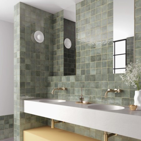 Zellige - carrelage ALGARRA OAK MOSS 10x10 cm effet zellige