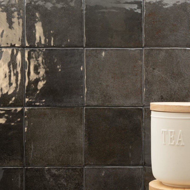 Zellige - carrelage ALGARRA SOOT 10x10 cm effet zellige