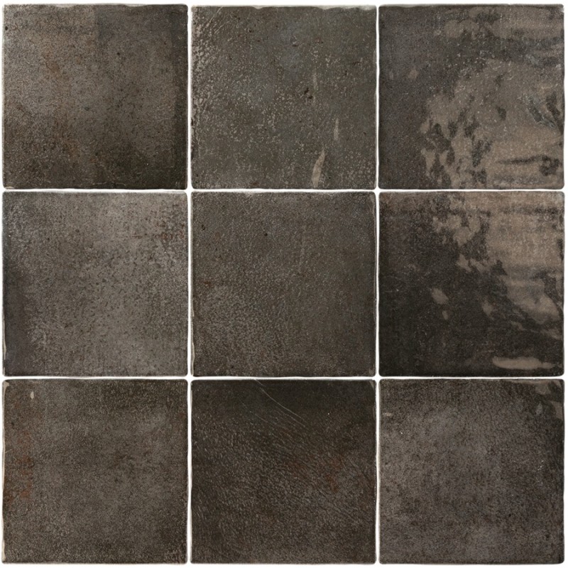 Zellige - carrelage ALGARRA SOOT 10x10 cm effet zellige