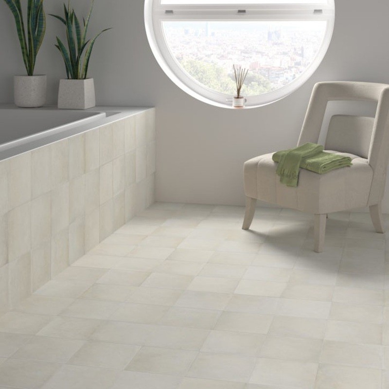 Terre cuite - Carrelage MIRA BLANCO 20x20 cm effet terre cuite