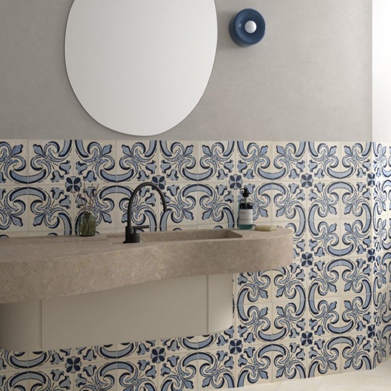 Carreaux ciment - Carrelage MIRA DECOR CLASSIC 20x20 cm effet carreaux ciment vieilli