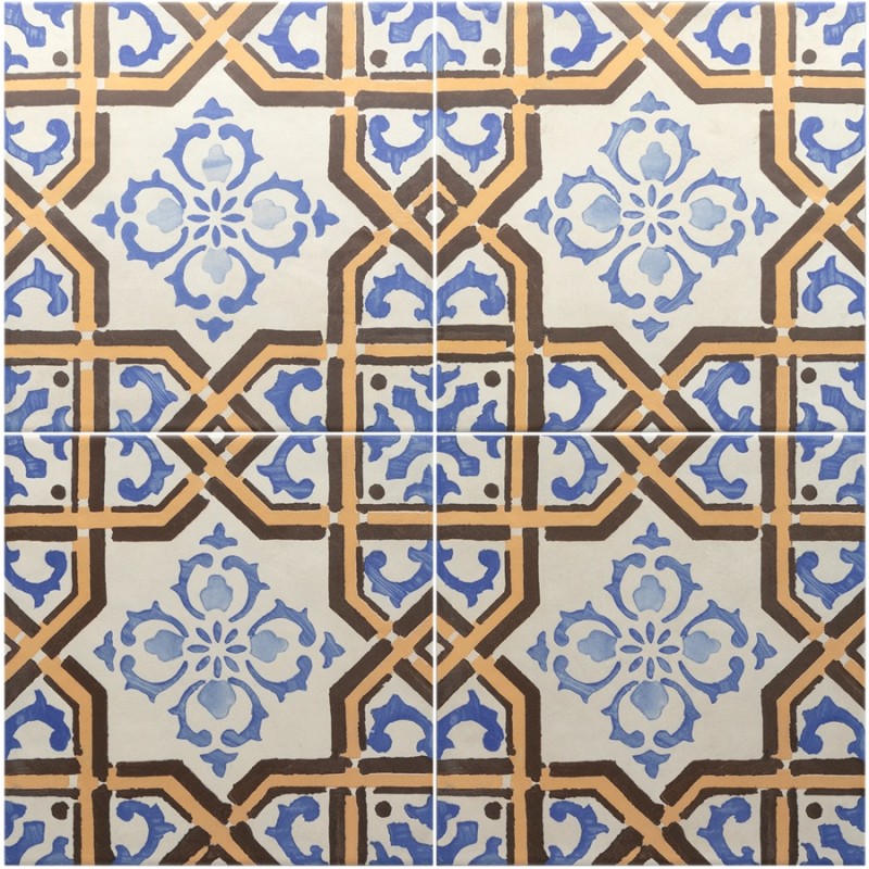 Carreaux ciment - Carrelage MIRA MAESTRAT 20x20 cm effet carreaux ciment vieilli