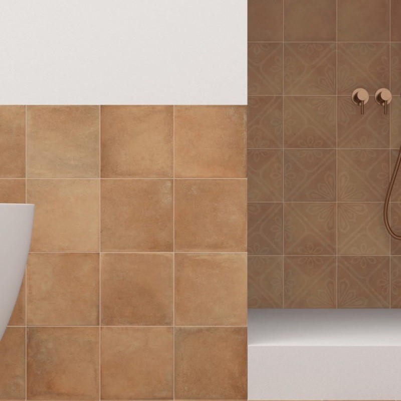 Terre cuite - Carrelage MIRA DECOR COTTO 20x20 cm effet terre cuite