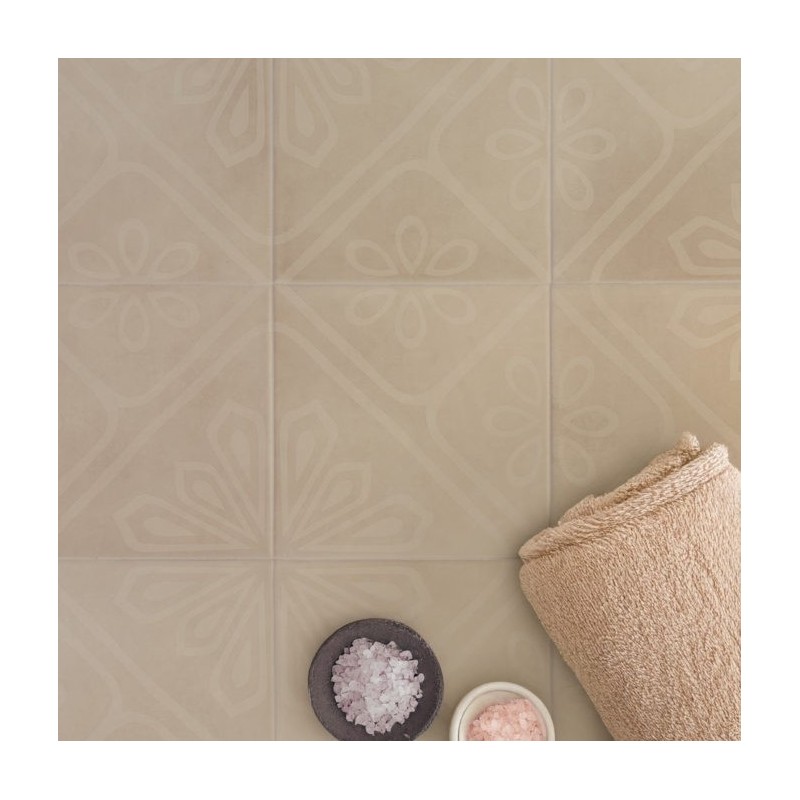 Terre cuite - Carrelage MIRA DECOR TAUPE 20x20 cm effet terre cuite