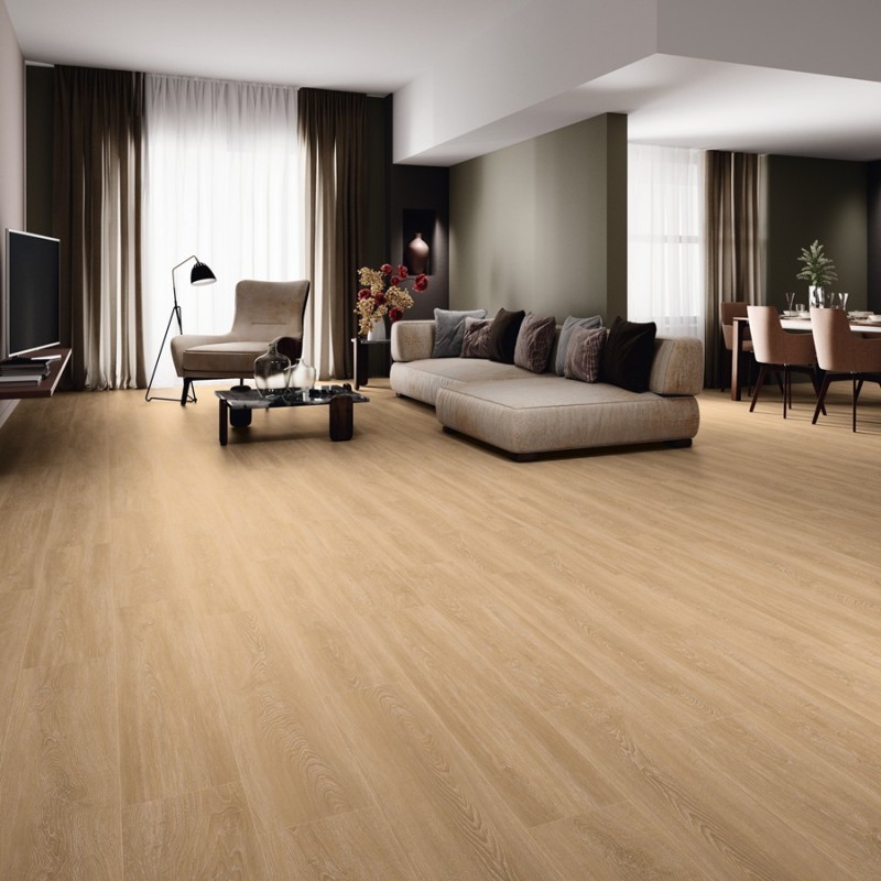 Lame PVC clipsable - Lame PVC clipsable effet bois LUSAIL AMBER 23,2x123,5 cm