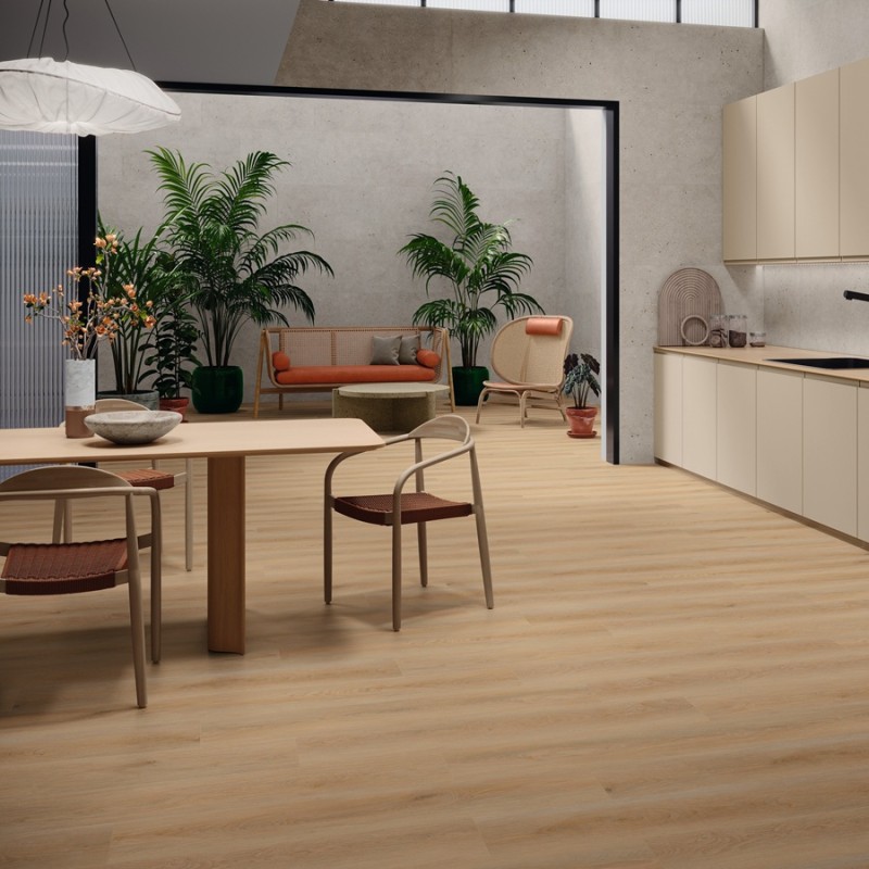 Lame PVC clipsable - Lame PVC clipsable ALBEOS OAK effet bois  23,2x123,5 cm