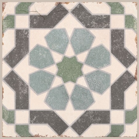 Carreaux ciment - Carrelage LEYLA 20x20 cm effet carreaux ciment vieilli