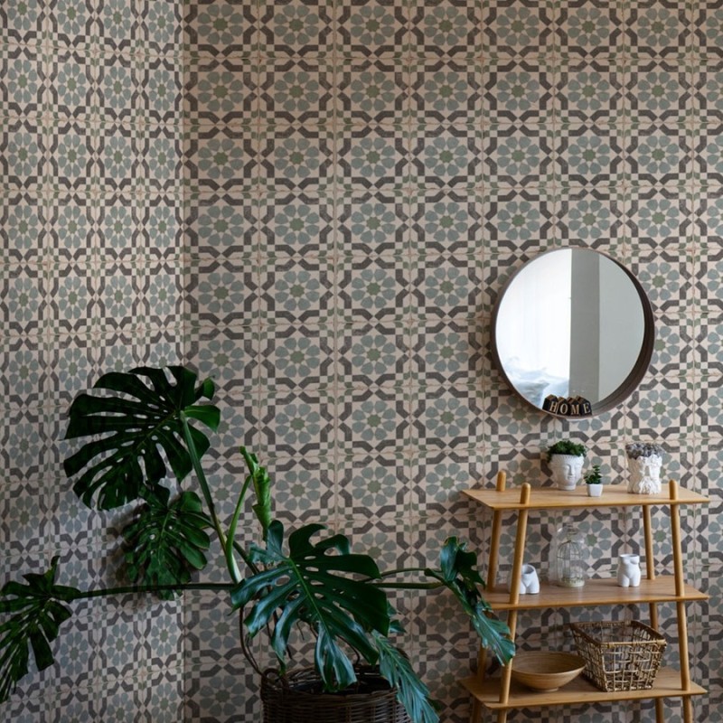 Carreaux ciment - Carrelage LEYLA 20x20 cm effet carreaux ciment vieilli