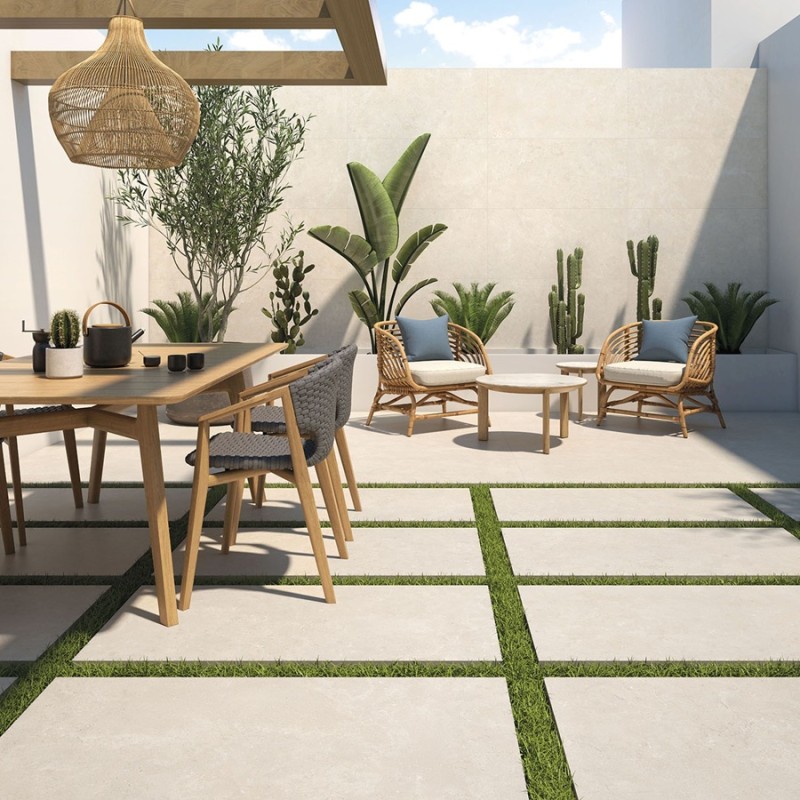 Dalle sur plots terrasse - Dalle sur plots EDDYSTONE ARENA 60x120x2 cm effet pierre antidérapant R11