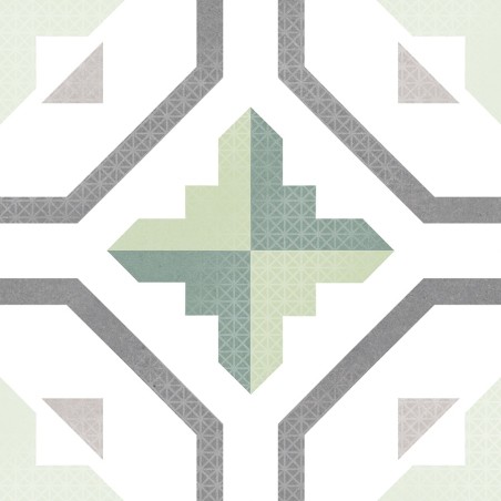 Carreaux ciment - carrelage PRISMA OLIVE 25x25cm imitation carreaux ciment antidérapant R11