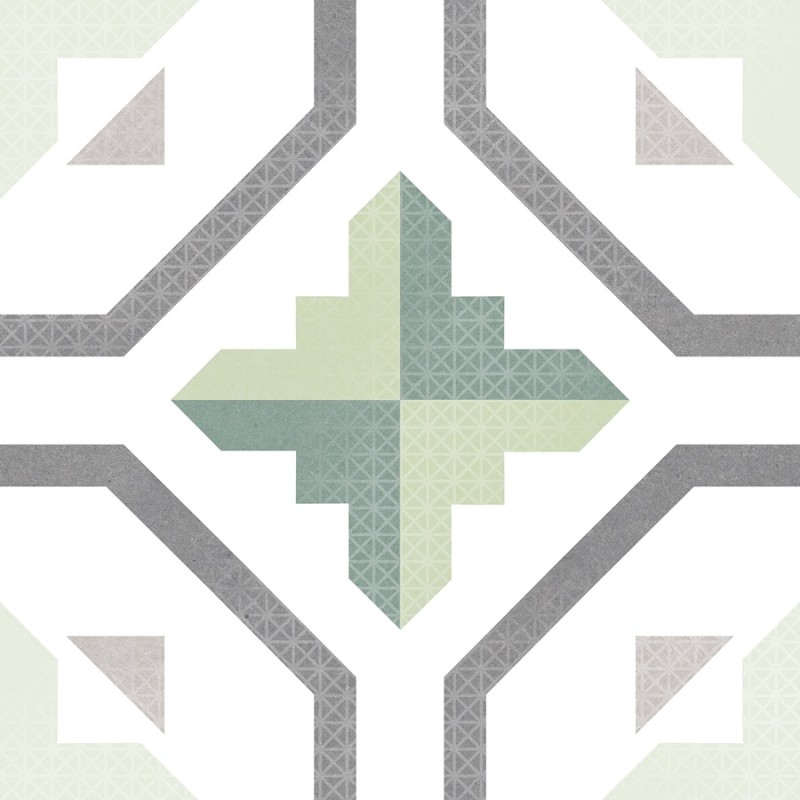 Carreaux ciment - carrelage PRISMA OLIVE 25x25cm imitation carreaux ciment antidérapant R11