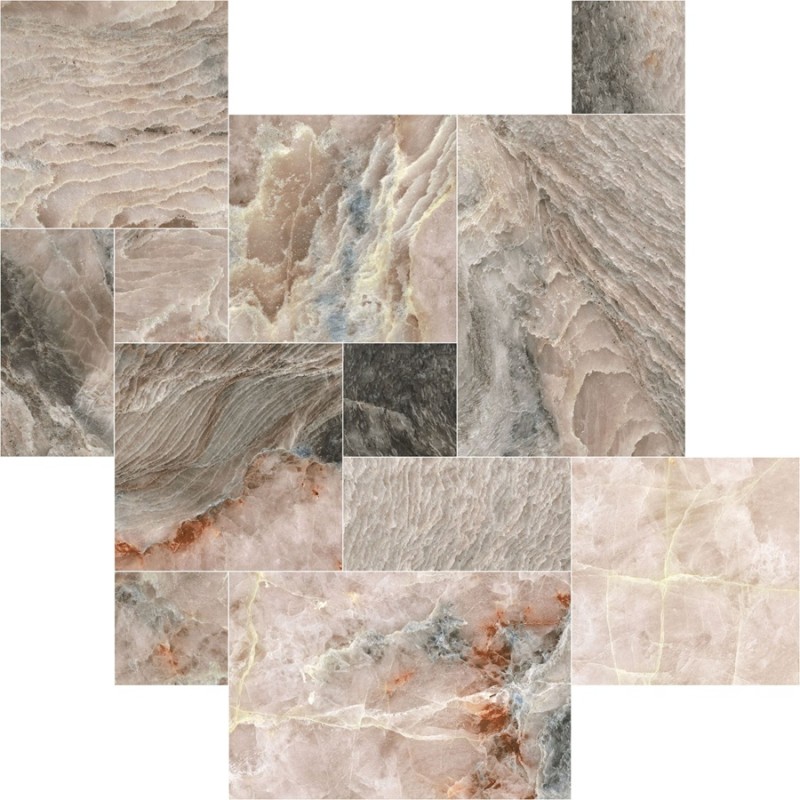 Effet marbre - carrelage extérieur effet marbre 44x66 cm KAIA MODULAR antidérapant