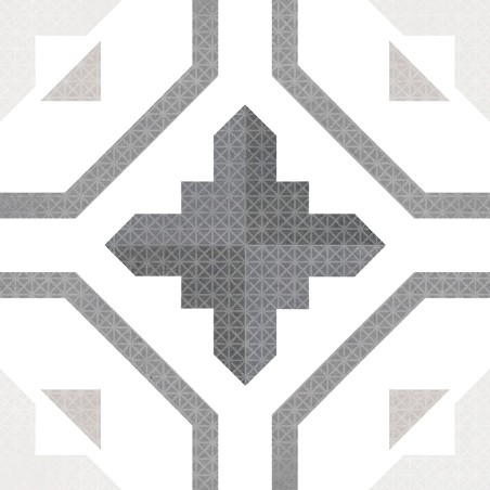 Carreaux ciment - carrelage PRISMA ANTHRACITE 25x25cm imitation carreaux ciment antidérapant R11