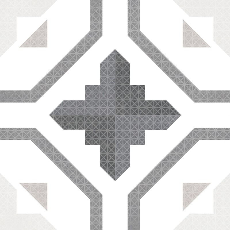 Carreaux ciment - carrelage PRISMA ANTHRACITE 25x25cm imitation carreaux ciment antidérapant R11