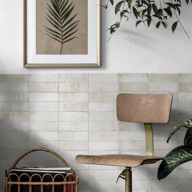 Zellige - carrelage ZONIA CHALK 6,5x20 cm effet zellige