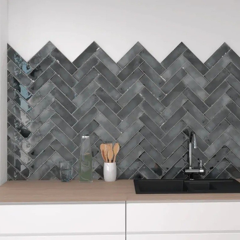 Zellige - carrelage HACKNEY ANTRACITE 6,9x24 cm effet zellige