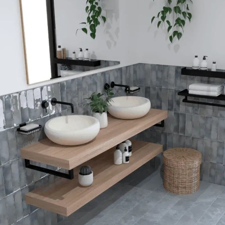 Zellige - carrelage HACKNEY GREY 6,9x24 cm effet zellige