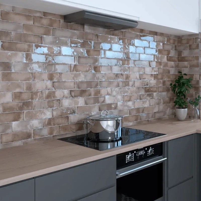 Zellige - carrelage HACKNEY TERRACOTTA 6,9x24 cm effet zellige