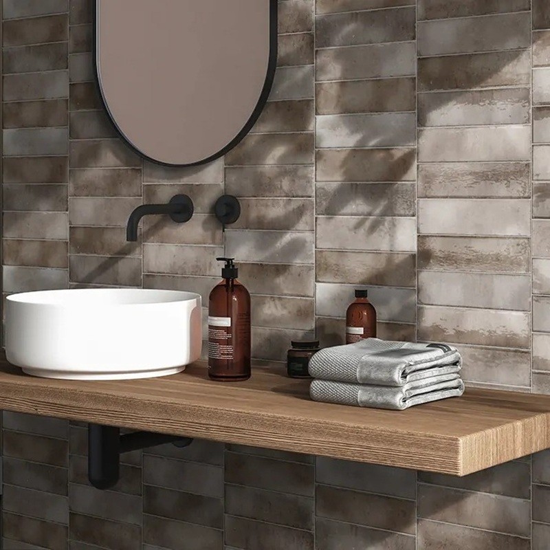 Zellige - carrelage HACKNEY TERRACOTTA 6,9x24 cm effet zellige