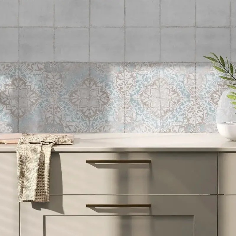 Carreaux ciment - carrelage BARCELONA MONTJUIC 15x15cm imitation carreaux ciment vieilli