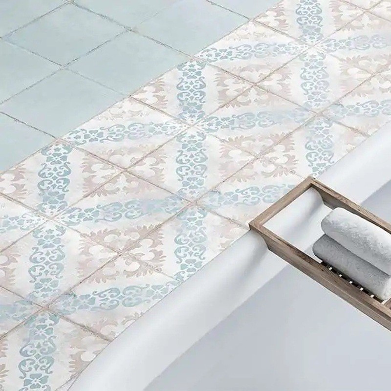 Carreaux ciment - carrelage BARCELONA SARRIA 15x15cm imitation carreaux ciment vieilli