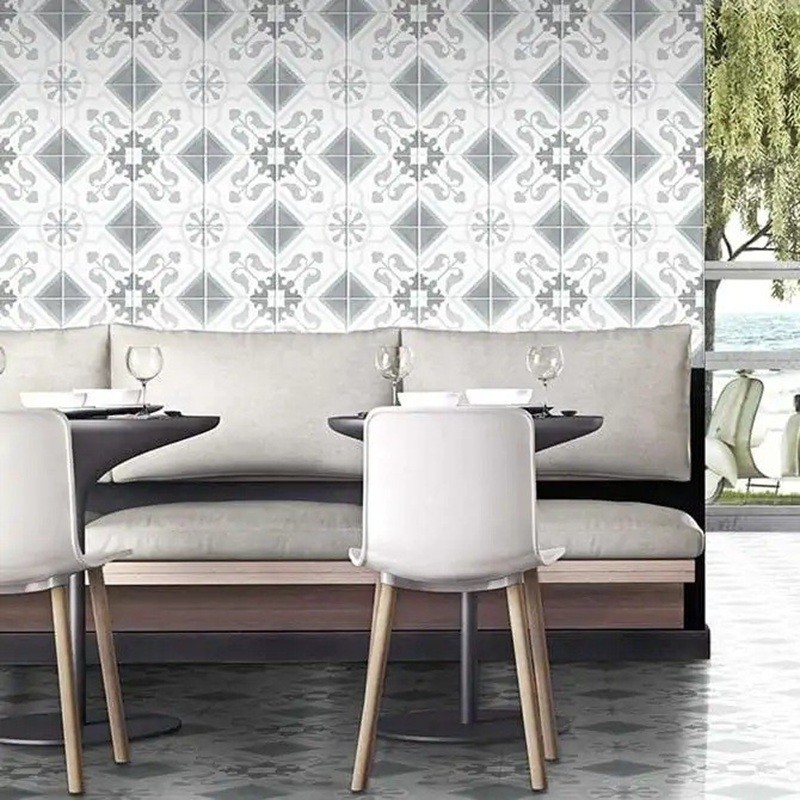 Carreaux ciment - carrelage FRAME ARROW 15x15cm imitation carreaux ciment vieilli