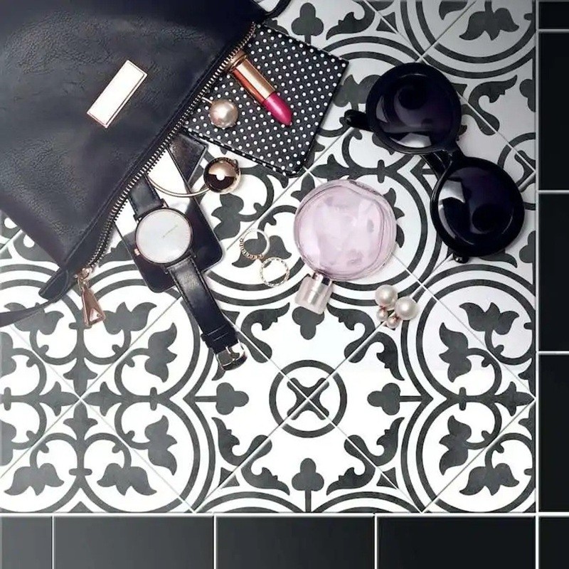 Carreaux ciment - carrelage FRAME CLOVER 15x15cm imitation carreaux ciment vieilli