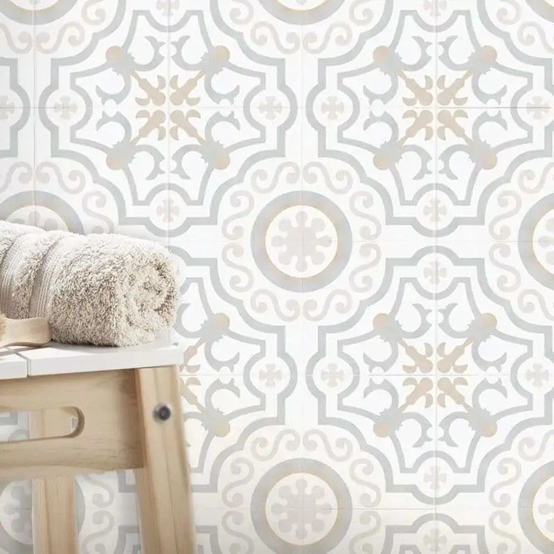 Carreaux ciment - carrelage FRAME KALI 15x15cm imitation carreaux ciment vieilli