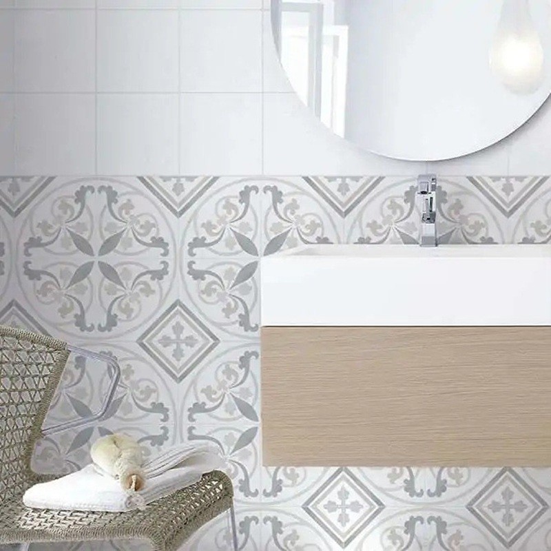 Carreaux ciment - carrelage FRAME PROVIDENCE 15x15cm imitation carreaux ciment vieilli