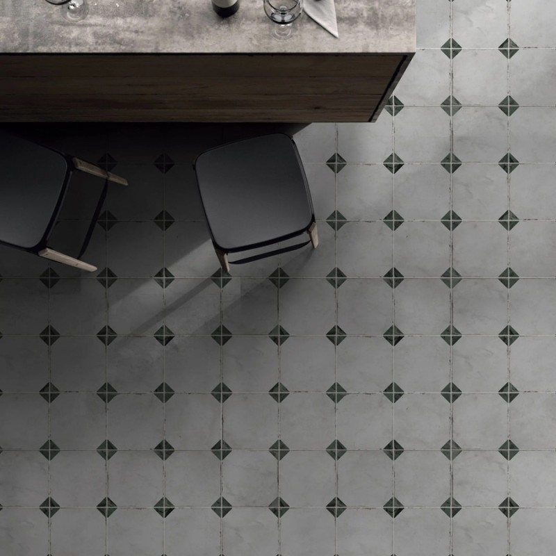 Carreaux ciment - carrelage RENAISSANCE CORNER 20x20cm imitation carreaux ciment vieilli