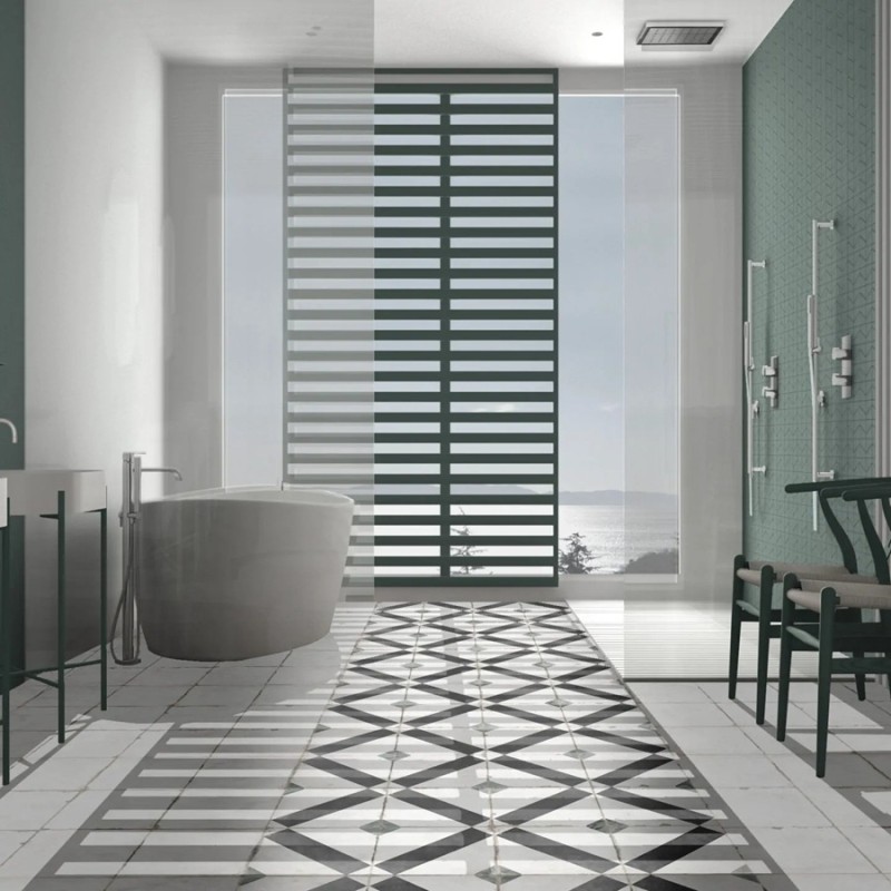 Carreaux ciment - carrelage RENAISSANCE FRAME 20x20cm imitation carreaux ciment vieilli