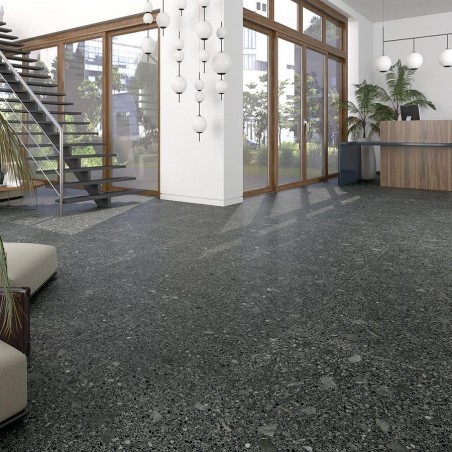 Déstockage - 37 M² de Carrelage terrazzo miscela-R grafito 80x80 cm