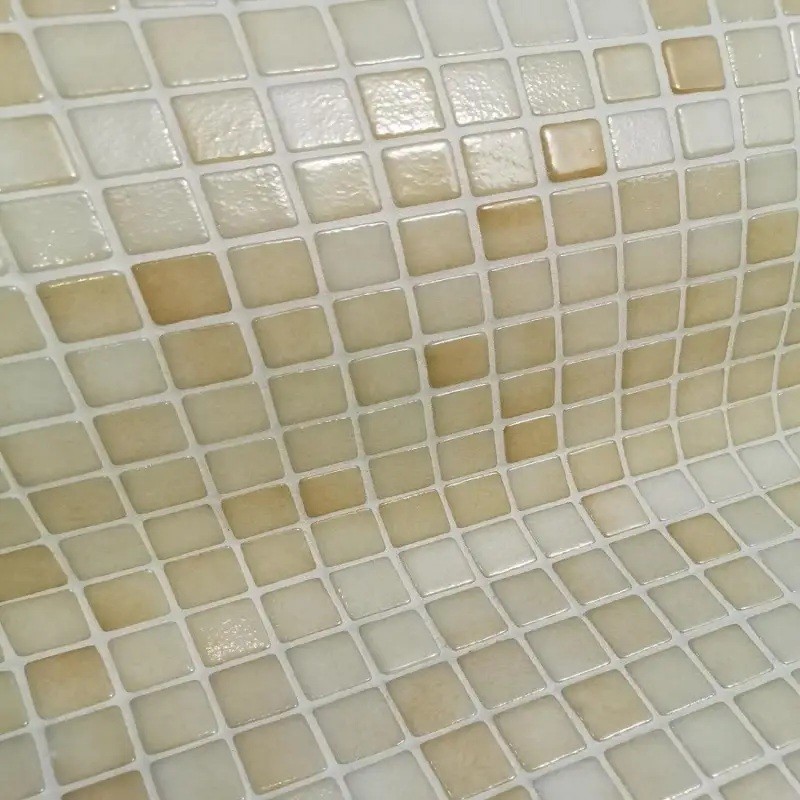 Déstockage - Lot de 16 M² de EMAUX DE VERRE REVIGLASS DK 74 BEIGE