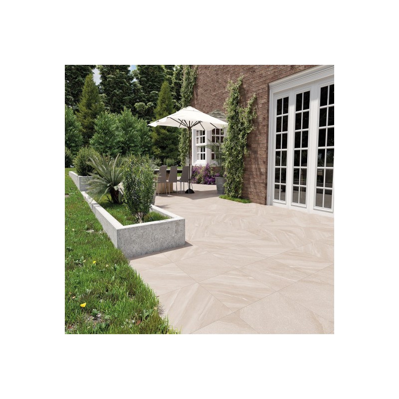 Déstockage - Lot de 14.20 M² de dalle sur plot VALAR BEIGE 60X60X2 CM antidérapant R11